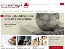 Tablet Screenshot of ethicscentre.ca